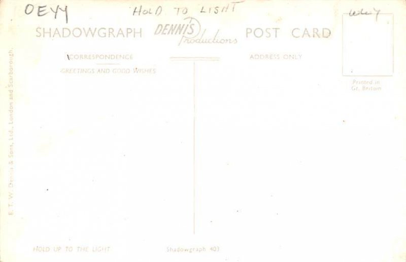 Men Legs Hold to Light Unused 