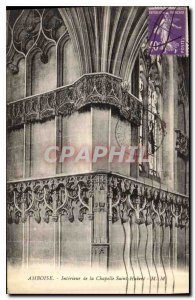 Postcard Old Amboise Interior Chapel of St. Hubert