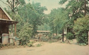 Vintage Postcard Covered Bridge & Stock Old MacDonald's Farm Norwalk Connecticut