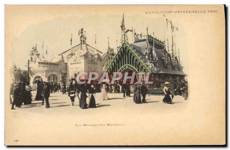 Old Postcard Bateau Paris World Exposition 1900 Messageries Maritimes