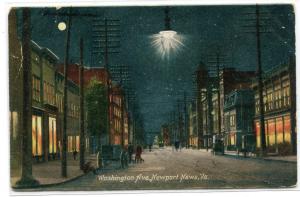 Washington Avenue Newport News Virginia 1908 postcard