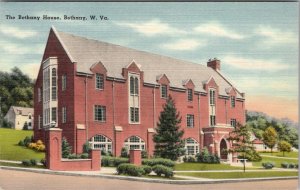 WV Bethany House West Virginia to Downs Family Ansonia CT Postcard Z28