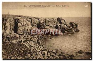 Old Postcard Pouliguen (Loire Inf) The Rocks Devil