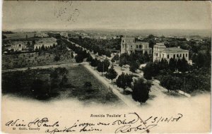 PC CPA BRAZIL, AVENIDA PAULISTA I, VINTAGE POSTCARD (b11461)
