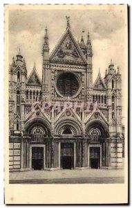 Postcard Old Siena Facciata della Cattedrale