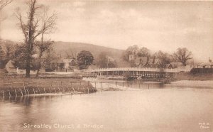 br107803 streatley church and bridge uk