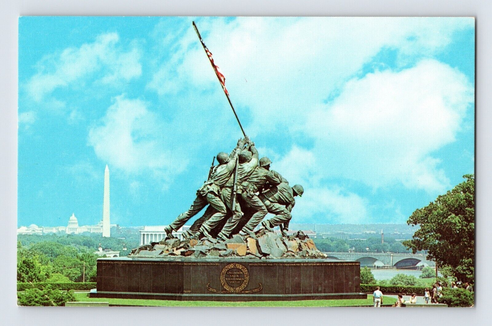 Postcard Virginia Arlington VA US Marine Corps War Memorial Statue USMC ...