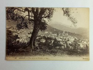 Vintage Postcard 1910's GRASSE Vue Entre les Oliviers France Tree & Town Scene