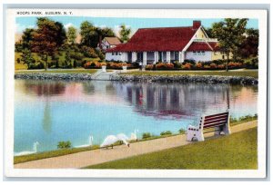 c1940's Hoop Park Scene Auburn New York NY Unposted Postcard 