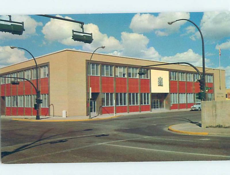 Unused Pre-1980 POST OFFICE SCENE Medicine Hat Alberta AB d8591