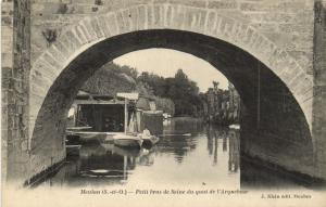 CPA MEULAN-Petit bras de SEINE du quai de l'Arquebuse (260653)