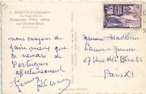 CPA DEAUVILLE Normandy Hotel - Entree Rue Gontaut Biron (1250154)