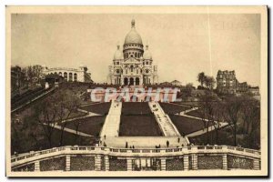 Old Postcard Paris Montmartre Sacre Coeur