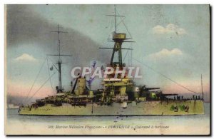 Old Postcard Boat War Provence has Breastplate turbines