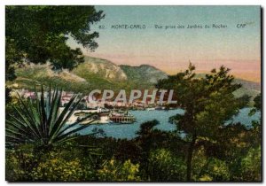 Old Postcard Monte Carlo View of the Rock Gardens Taking