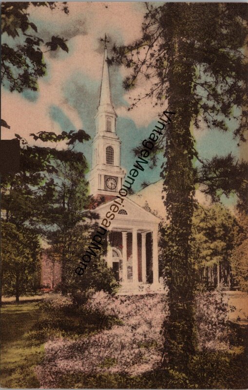 The Village Chapel in its Attractive Setting Pinehurst NC Postcard PC243