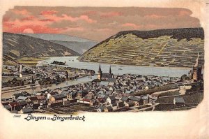 Bingerbruck Germany Bingen  Birds Eye View Vintage Postcard AA566