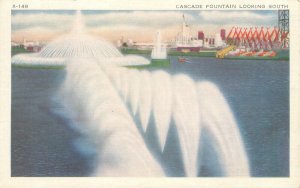Chicago World's Fair Cascade Fountain Looking S American Colortype Postcard X148
