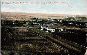 Portage la Prairie Manitoba MB Portage Plains looking North c1916 Postcard H61