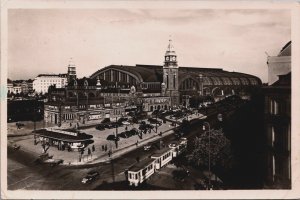 Germany Hamburg Hauptbahnhof Vintage RPPC C166