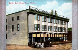 Postcard Golden Gate Hotel in Nome, Alaska