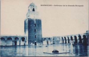 Tunisia Kairouan Interieur de la Grande Mosquee Vintage Postcard C182