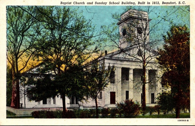 South Carolina Beaufort Baptist Church and Sunday School Building