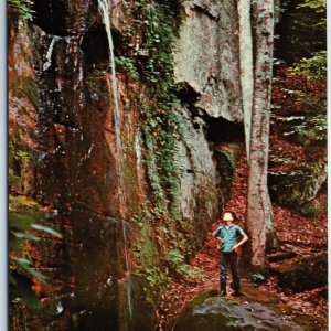 c1960s Cullman, Ala Hurricane Creek Park Waterfall Advertising Chrome PC AL A235