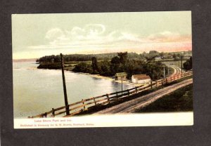 ME Lake Shore Park and Inn Hotel Portland Maine Postcard UDB PC