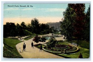 1912 A View Of Newell Park, Newell West Virginia WV Posted Antique Postcard