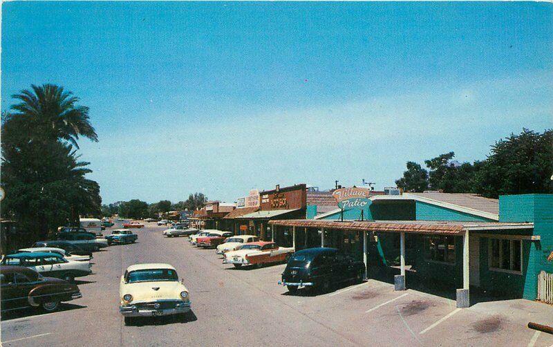 Autos Main Street Scottsdale Arizona 1950s Postcard Petley 13658