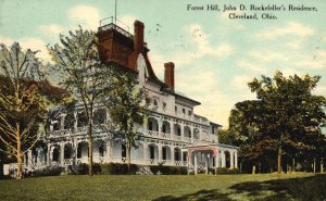 Vintage Postcard 1910 Forest Hill John D Rockefellers Residence Cleveland Ohio