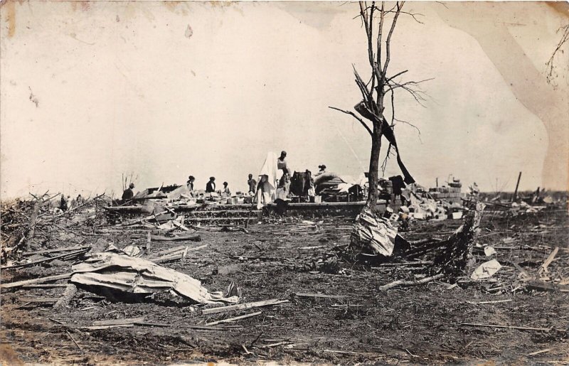 J69/ Ponca City Oklahoma RPPC Postcard c1910 Cyclone Disaster Home 160