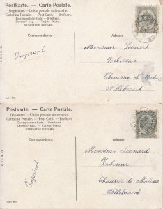 Easter greetings unit of 2 postcards c.1906 Belgium