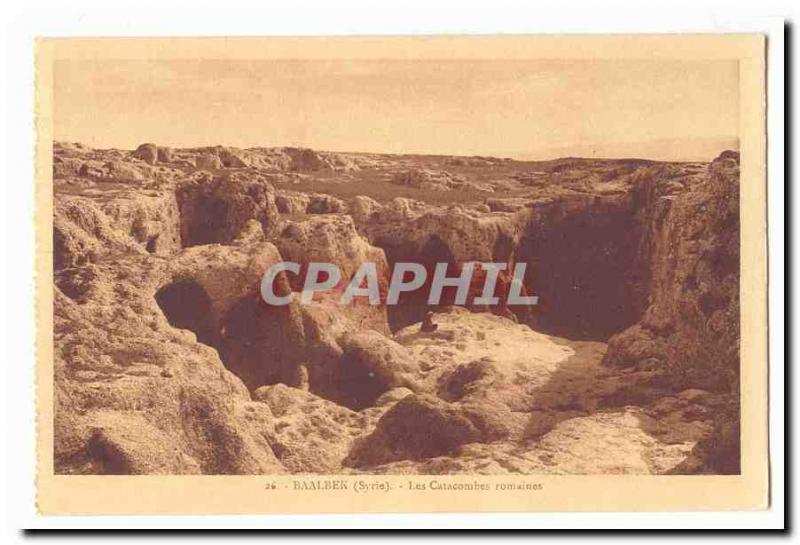 Syria Old Postcard Baalbek Roman catacombs