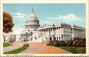 Us Capitol Washington Dc Building Potomac Statue Freedom Tower Scenic Postcard 