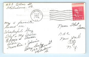 RPPC Louisiana LA Thibodaux Aerial View Real Photo Postcard