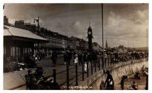 Pier at Weymouth Beach in Dorset England RPPC Postcard