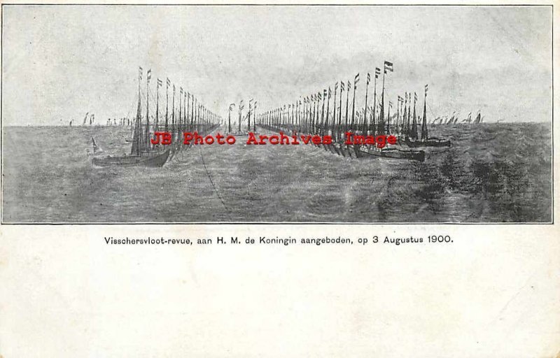 Netherlands, Queen Reviewing the Fishing Fleet August 1900