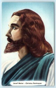 JOSEF MEIER, Actor portrayed Jesus BLACK HILLS PASSION PLAY, SD c1940s  Postcard