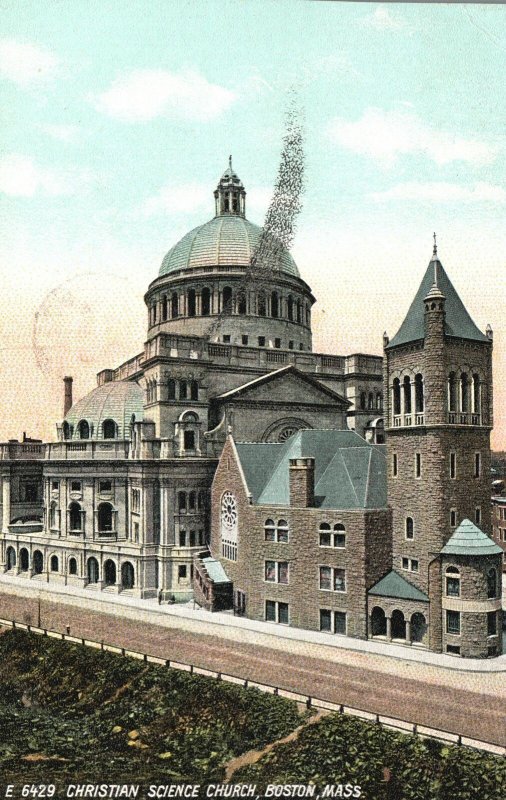 Vintage Postcard 1907 Christian Science Church Parish Boston Massachusetts MA