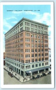 SHREVEPORT, Louisiana LA ~ GIDDEN'S LANE Building ca 1910s-20s  Postcard