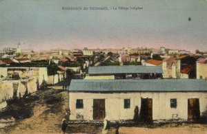 djibouti, Native Village (1920s) Postcard