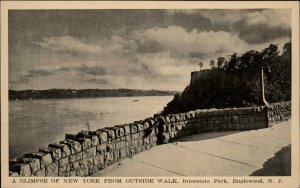 Englewood NJ Interstate Park View of New York c1910 Vintage Postcard