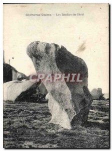 Foot Old Postcard Perros Guirec The Rocks