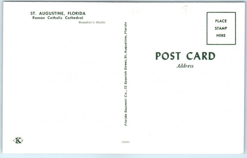 Postcard - Roman Catholic Cathedral - St. Augustine, Florida
