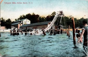 Toboggan Slide Sylvan Beach New York Postcard 1908
