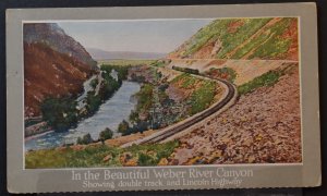 In the Beautiful Weber River Canyon, UT - Showing Double Track (Union Pacific)