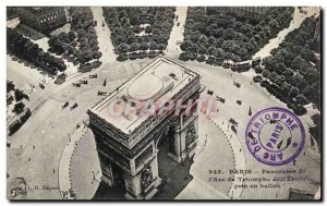 Paris Old Postcard Panorama of the & # 39arc triumph of & # 39etoile ball socket