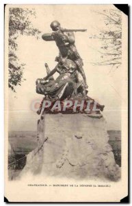 Old Postcard Chateaudun Monument defense by Mercia